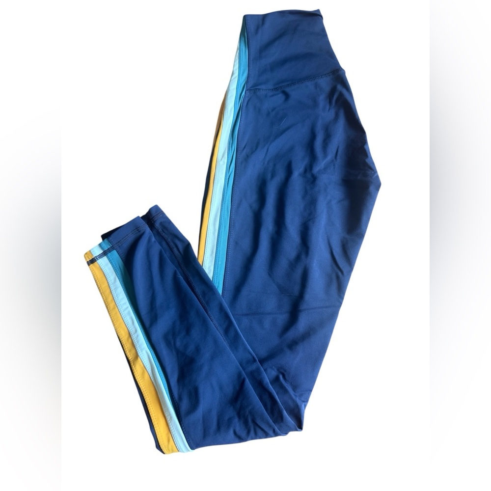 DYI Leggings in Blue with Multicolor Stripes